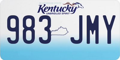 KY license plate 983JMY