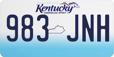 KY license plate 983JNH