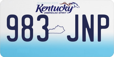 KY license plate 983JNP
