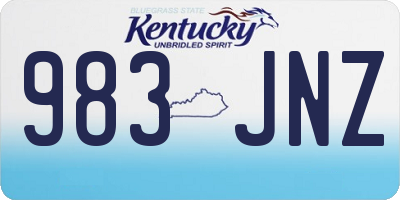 KY license plate 983JNZ