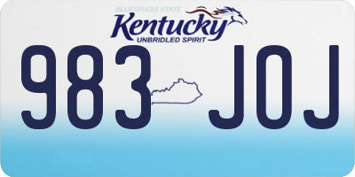 KY license plate 983JOJ