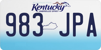 KY license plate 983JPA