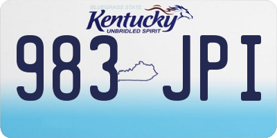 KY license plate 983JPI