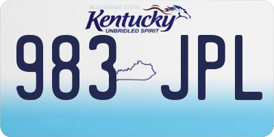 KY license plate 983JPL