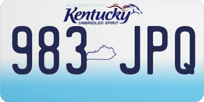KY license plate 983JPQ