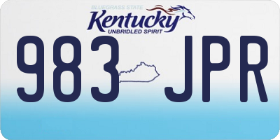 KY license plate 983JPR