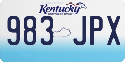 KY license plate 983JPX