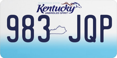KY license plate 983JQP