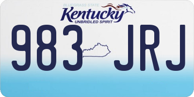 KY license plate 983JRJ