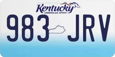 KY license plate 983JRV