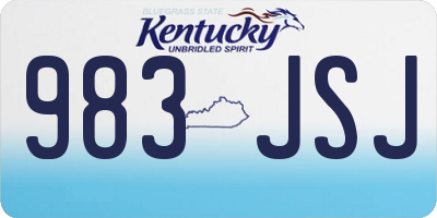 KY license plate 983JSJ