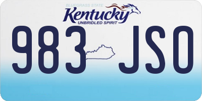 KY license plate 983JSO