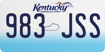 KY license plate 983JSS