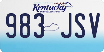 KY license plate 983JSV