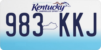 KY license plate 983KKJ