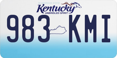 KY license plate 983KMI
