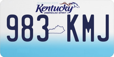 KY license plate 983KMJ