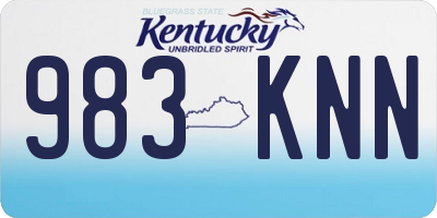 KY license plate 983KNN