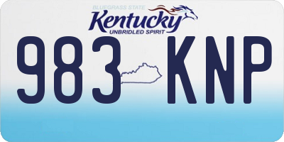 KY license plate 983KNP
