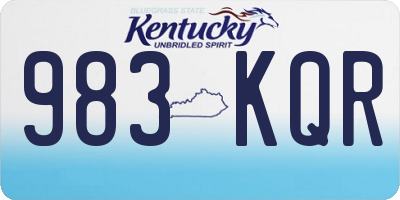 KY license plate 983KQR
