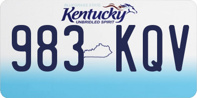 KY license plate 983KQV