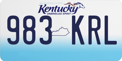 KY license plate 983KRL