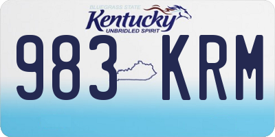 KY license plate 983KRM