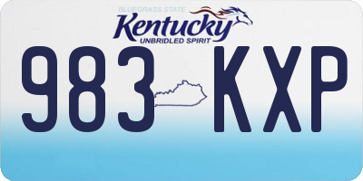 KY license plate 983KXP