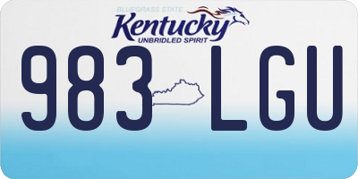 KY license plate 983LGU