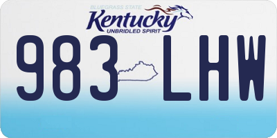KY license plate 983LHW