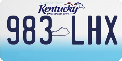 KY license plate 983LHX