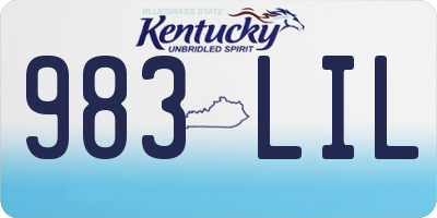 KY license plate 983LIL
