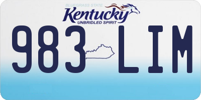 KY license plate 983LIM