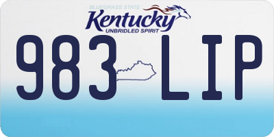 KY license plate 983LIP