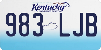 KY license plate 983LJB