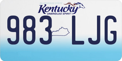 KY license plate 983LJG