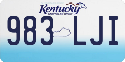 KY license plate 983LJI