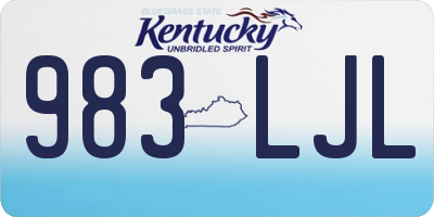 KY license plate 983LJL
