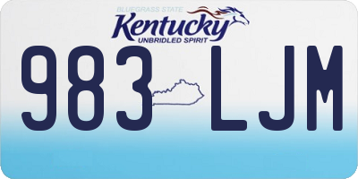 KY license plate 983LJM