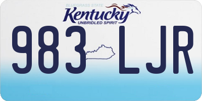 KY license plate 983LJR
