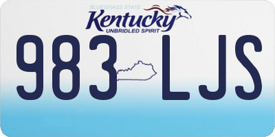 KY license plate 983LJS