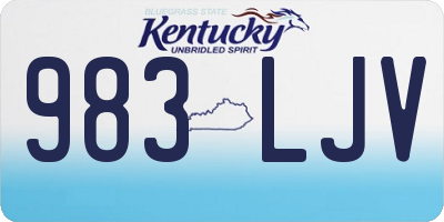 KY license plate 983LJV