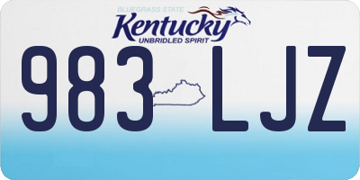 KY license plate 983LJZ