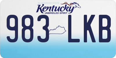 KY license plate 983LKB
