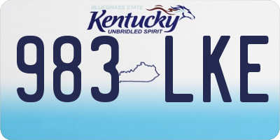 KY license plate 983LKE