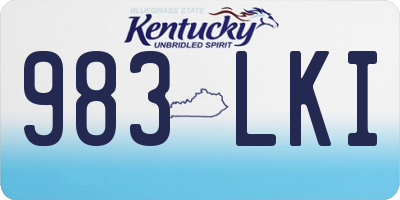 KY license plate 983LKI