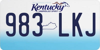 KY license plate 983LKJ