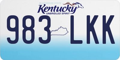 KY license plate 983LKK