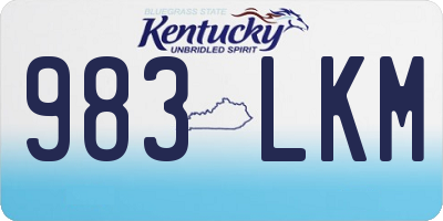 KY license plate 983LKM