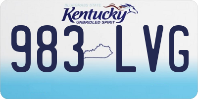 KY license plate 983LVG